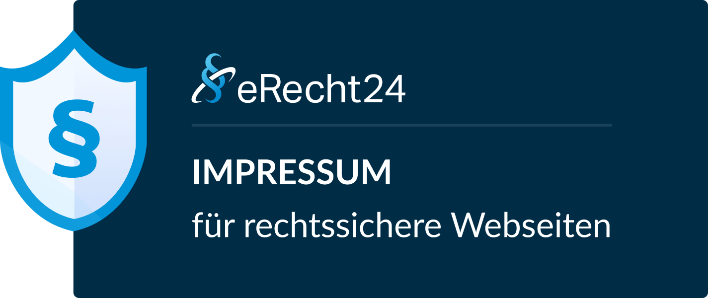 Impressum-Siegel: erstellt mit dem Impressum-Generator von eRecht24